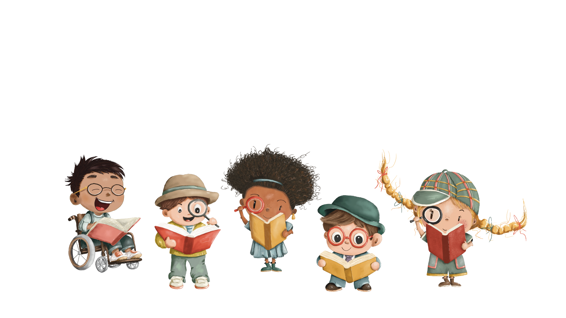 Footer detective illustrations