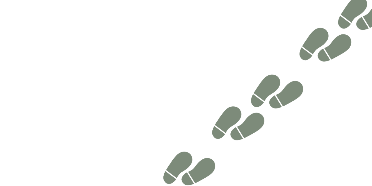 Footprints trail